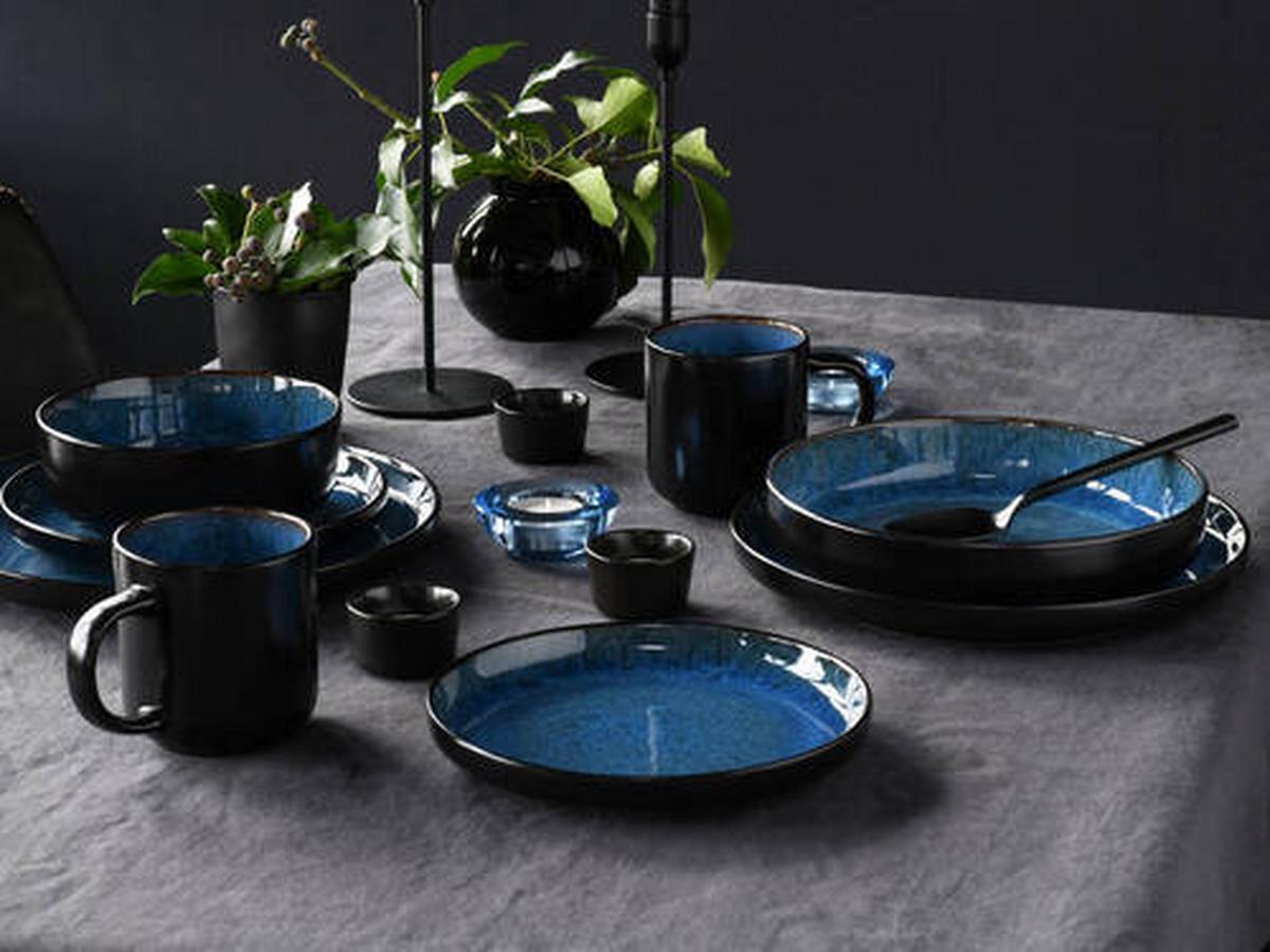 Kombinirani Servis Nordic Fjord Blue, 10-Delni - modra, Trend, keramika - Creatable