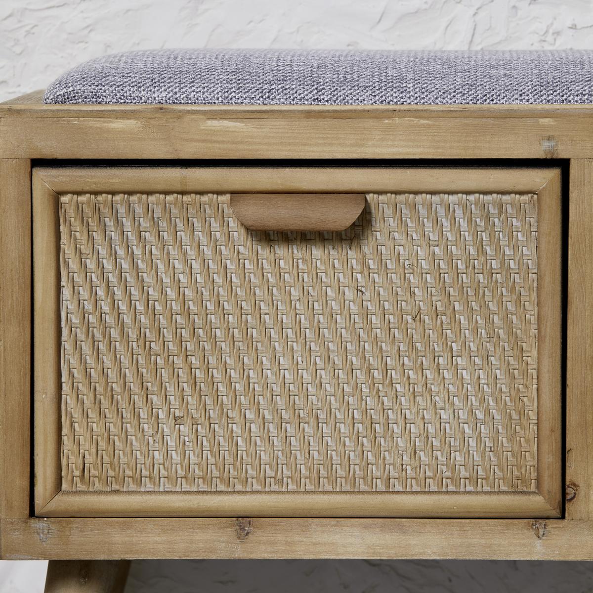 Sitzbank aus Tanne teilmassiv - Schwarz/Braun, Romantik / Landhaus, Holz/Holzwerkstoff (80/51/30cm) - Zandiara