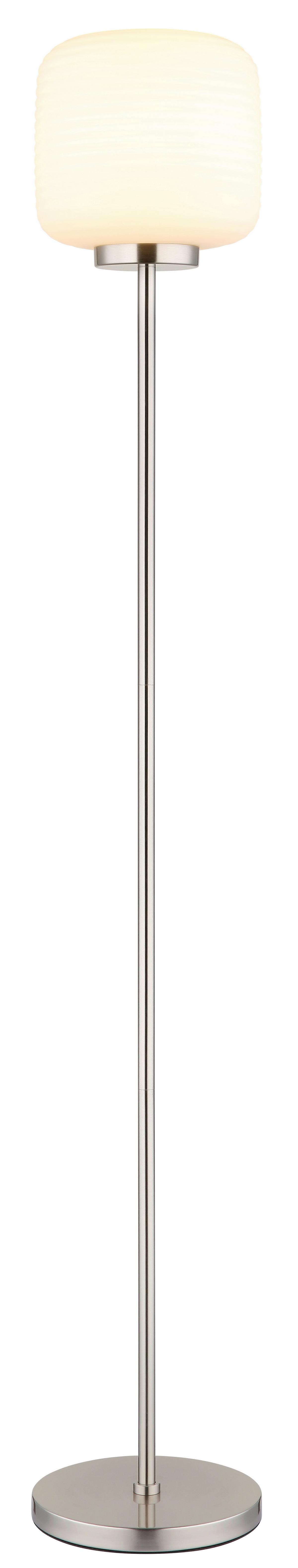 STEHLEUCHTE 15772S KLADORA - Weiss/Nickelfarben, Konventionell, Glas/Metall (24/157cm) - Globo