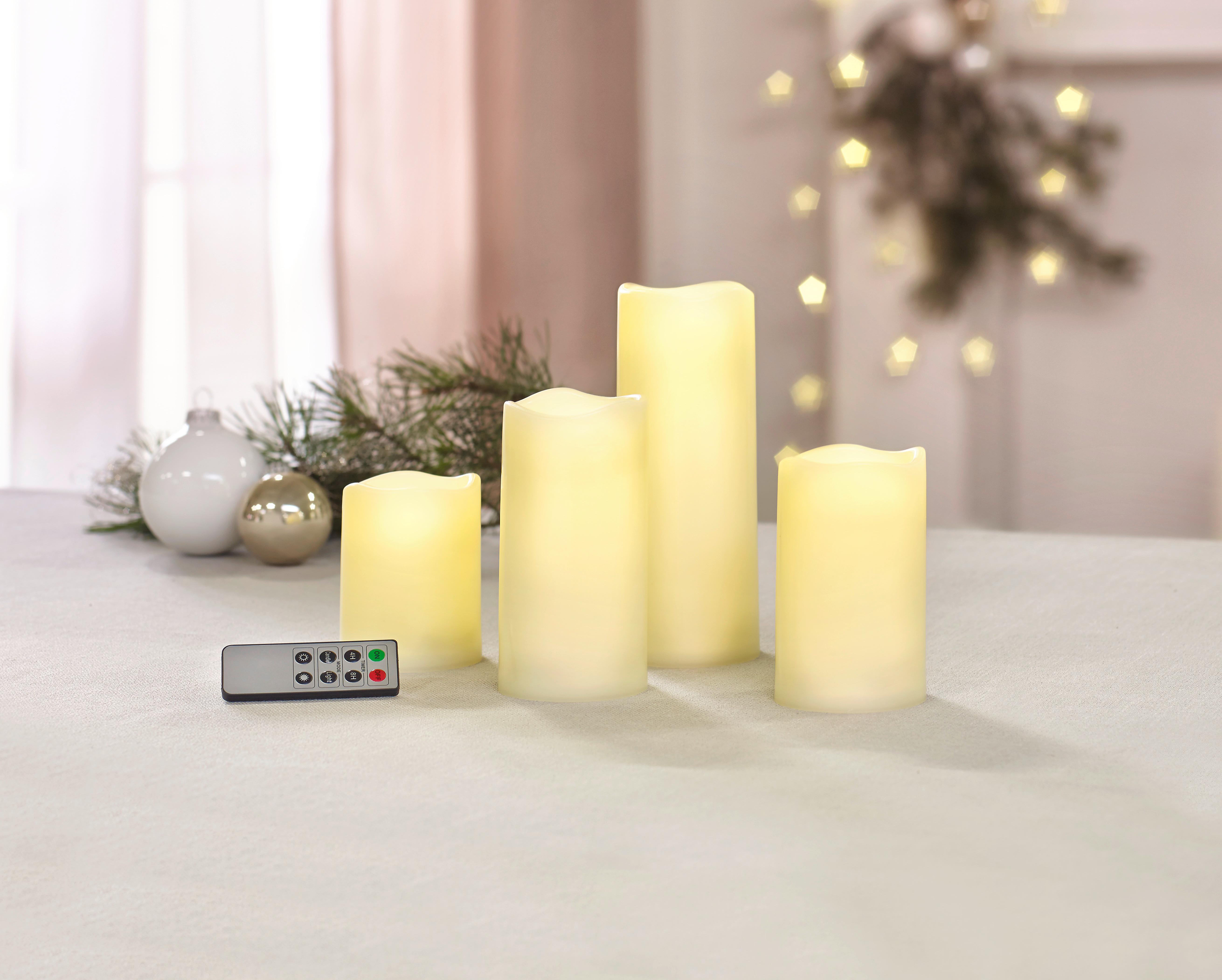 ZESTAW ŚWIEC LED WS-LZ121501 4 PCS. - kremowy, Konventionell, tworzywo sztuczne/metal - X-Mas