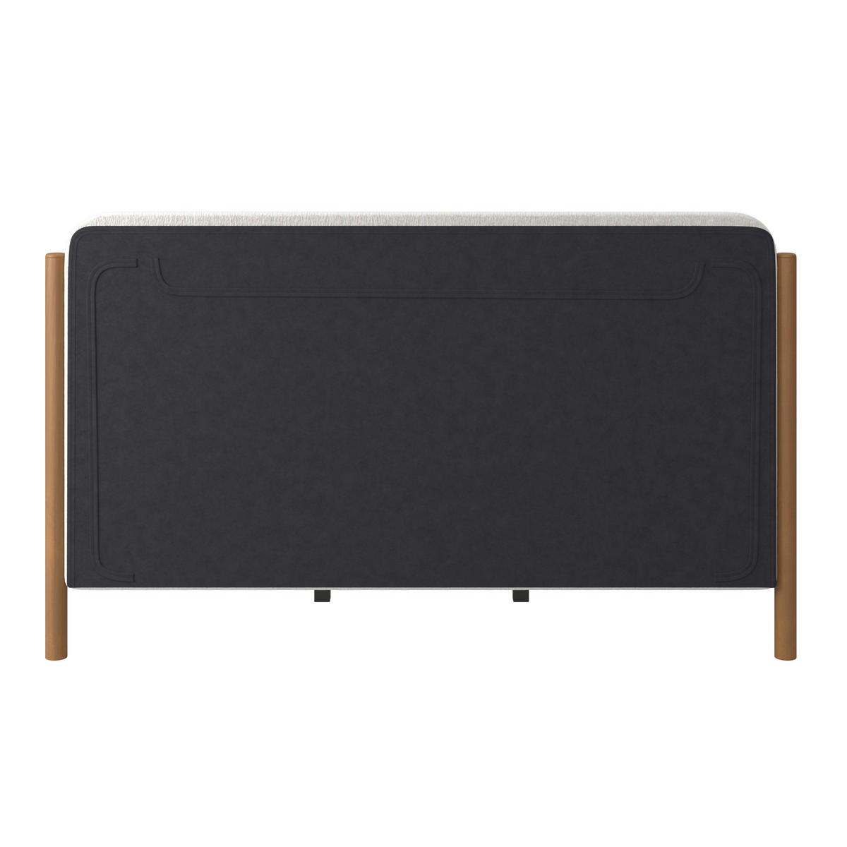 Polsterbett Amina ca. 180x200 cm Elfenbein - Hellbraun/Elfenbein, MODERN, Holz/Holzwerkstoff (180/200cm) - Bessagi Home