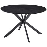 Masa LARRY - negru, Modern, metal/material pe bază de lemn (120/75/120cm) - Mömax