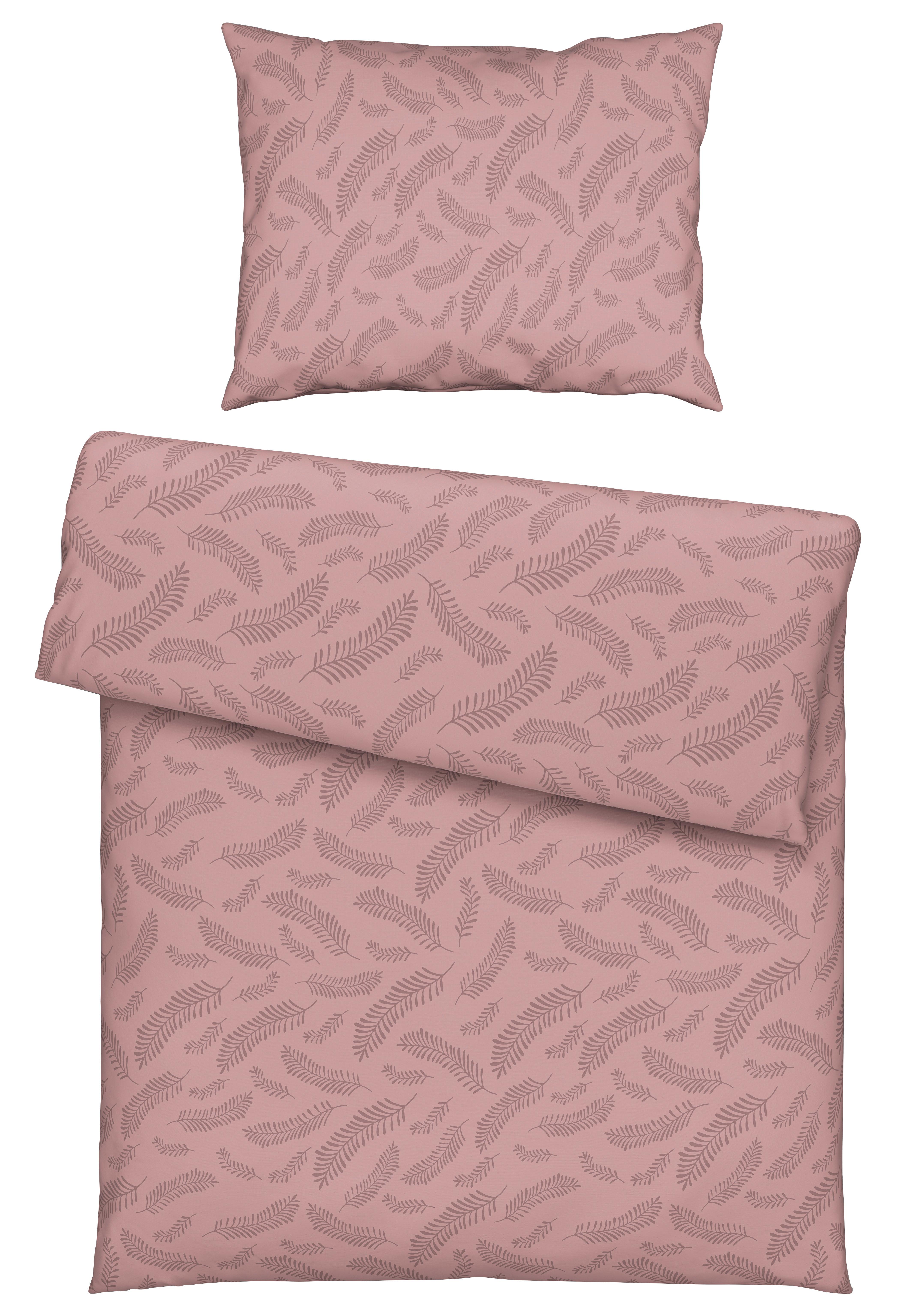 Bettwäsche Ferns Mauve ca. 140x200cm - Mauve, MODERN, Textil (140/200cm) - Mömax