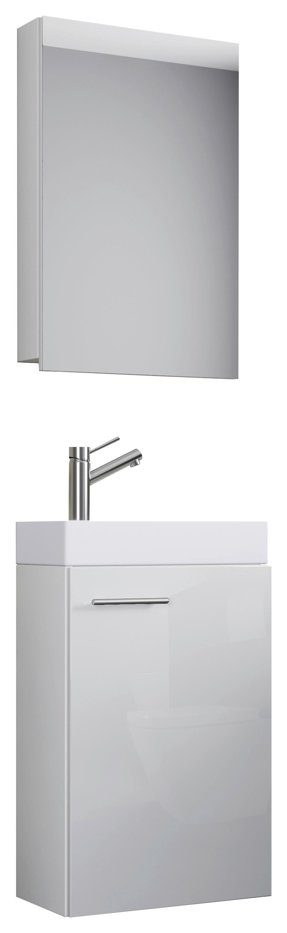 Kopalnica Slito, Bela - bela, Konvencionalno, leseni material/keramika (41cm) - MID.YOU