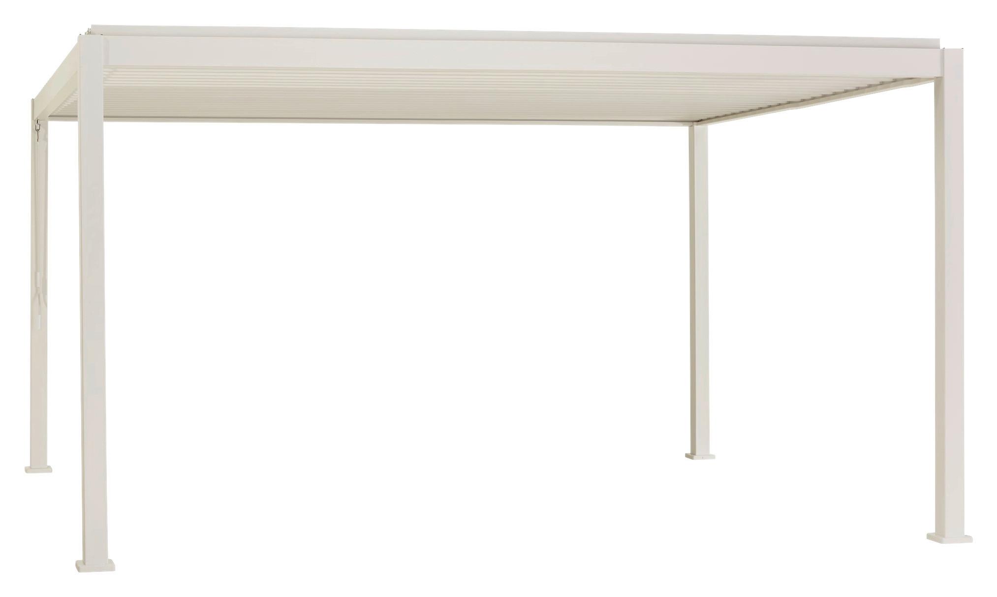 Pavillon Mirador ca. 400x250 cm Weiß - Weiß, MODERN (400/250/300cm) - Gardenson