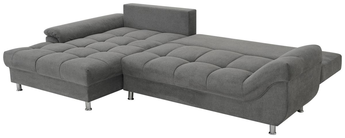 Sarokkanapé Erice - sötétszürke, Design, textil (198/312cm) - Livetastic