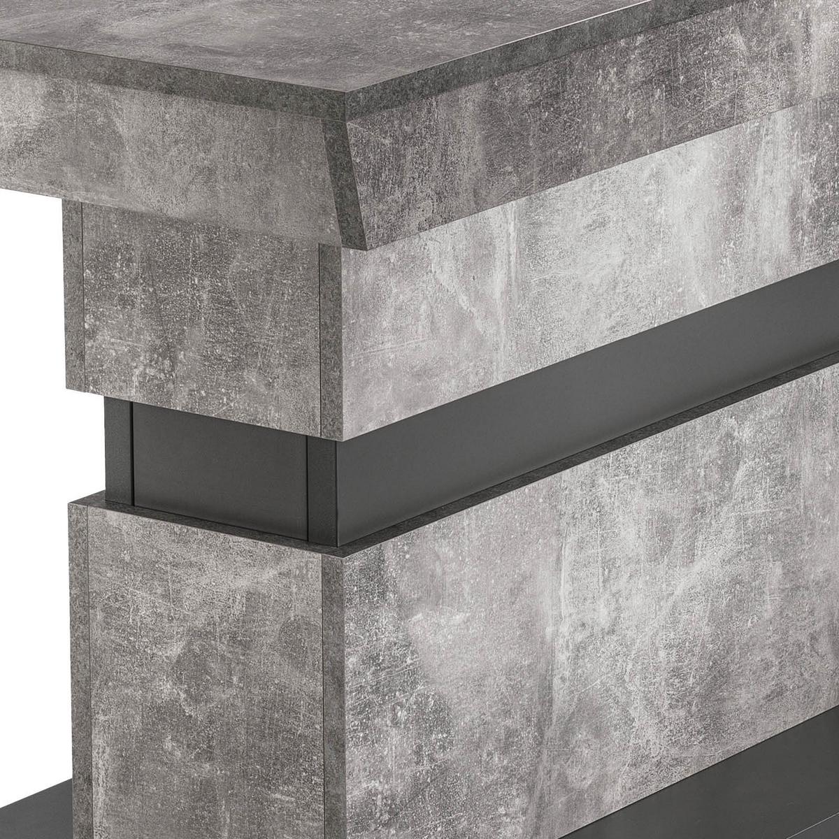 Esstisch Matthew Grau ca. 140x90x75 cm - Dunkelgrau/Grau, MODERN, Holzwerkstoff (140/90/75cm) - MID.YOU