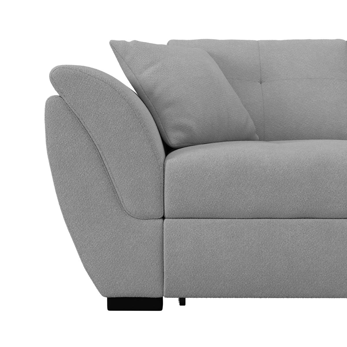 Kutna Garnitura Berisso - tamno siva/crna, Konvencionalno, tekstil (278/187cm) - Ondega