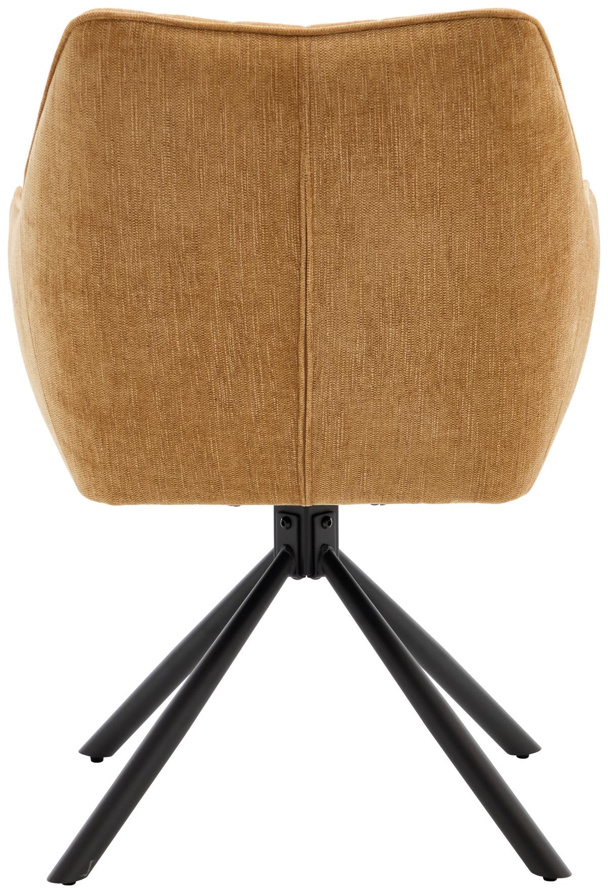 Armlehnstuhl Trient Senfgelb - Currygelb/Senfgelb, MODERN, Textil/Metall (63/88/62cm) - Premium Living