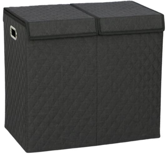 Košara Za Perilo Oxford 2 - črna, Moderno, kovina/karton (58/33/41cm) - Mömax