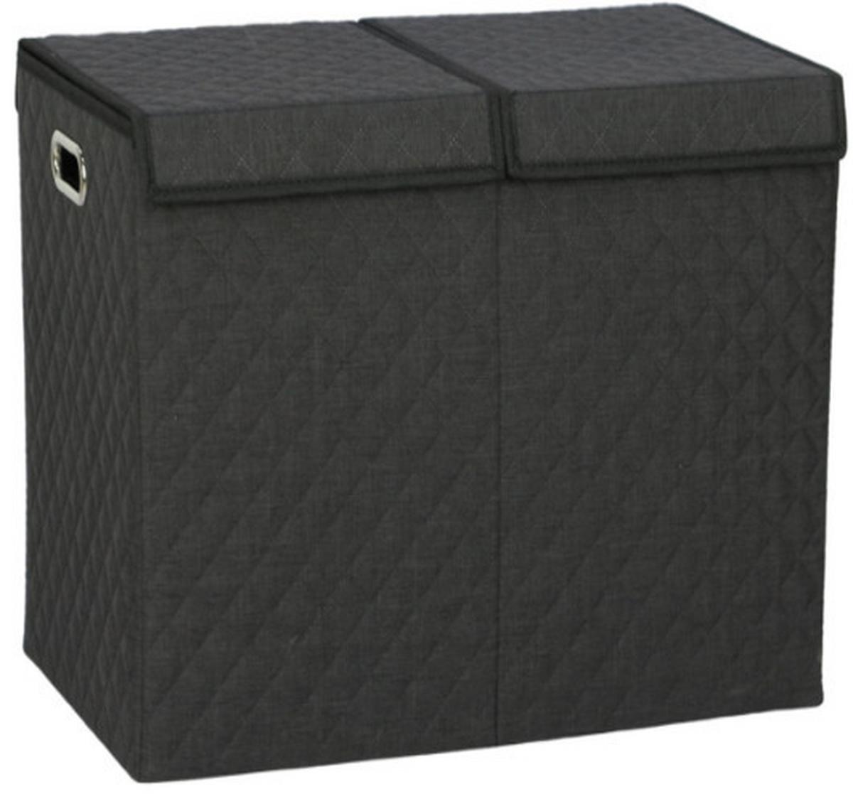 Košara Za Perilo Oxford 2 - črna, Moderno, kovina/karton (58/33/41cm) - Mömax