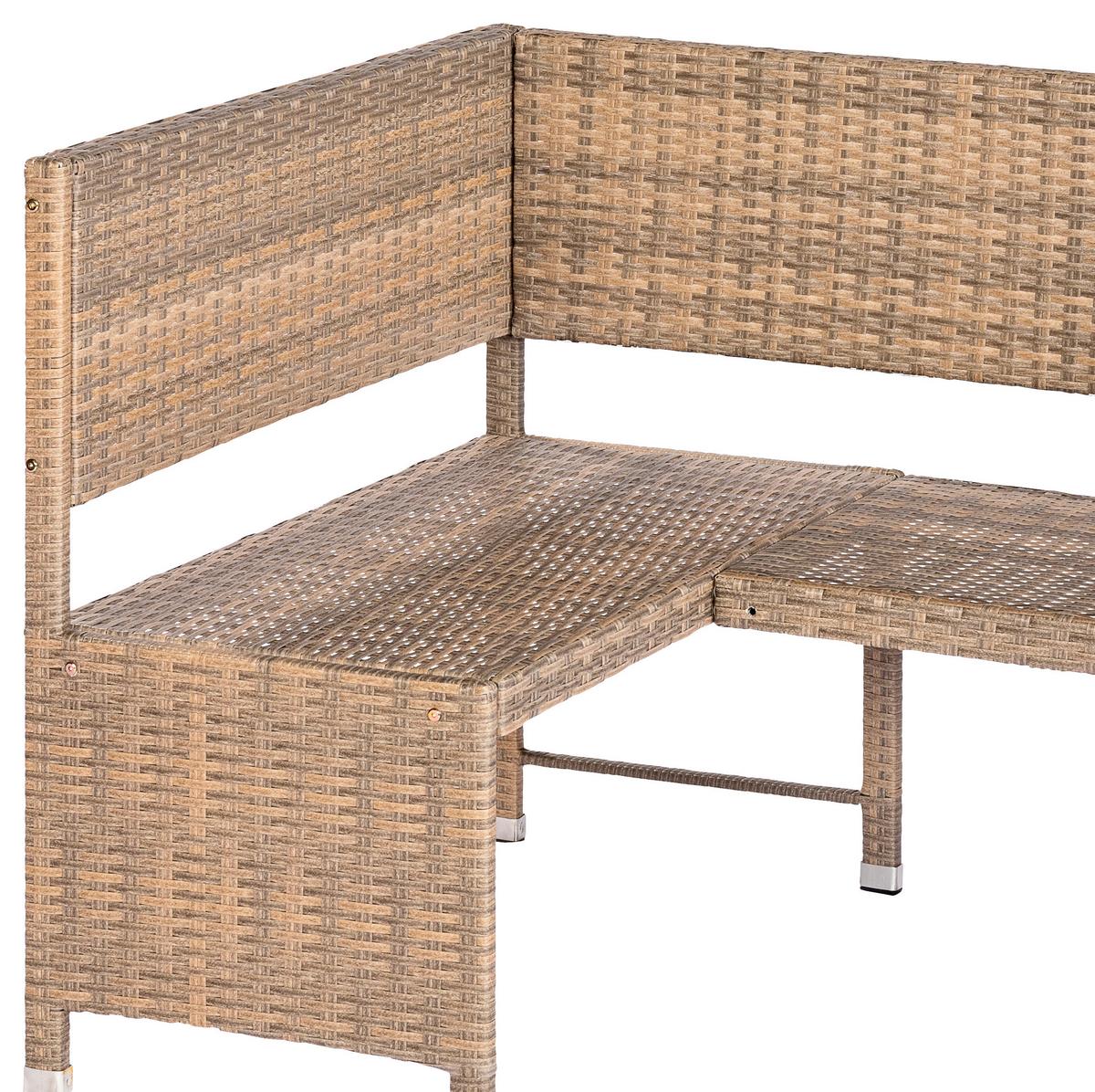 Vrtna Klop Jessy, Naravne Barve - barve kapučina/naravne barve, Konvencionalno, kovina/umetna masa (100/148cm) - Gardenson