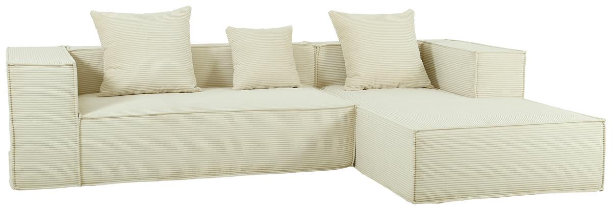 NAROŻNIK ZUNO - beżowy, Design, tkanina (270/60/100cm) - P & B