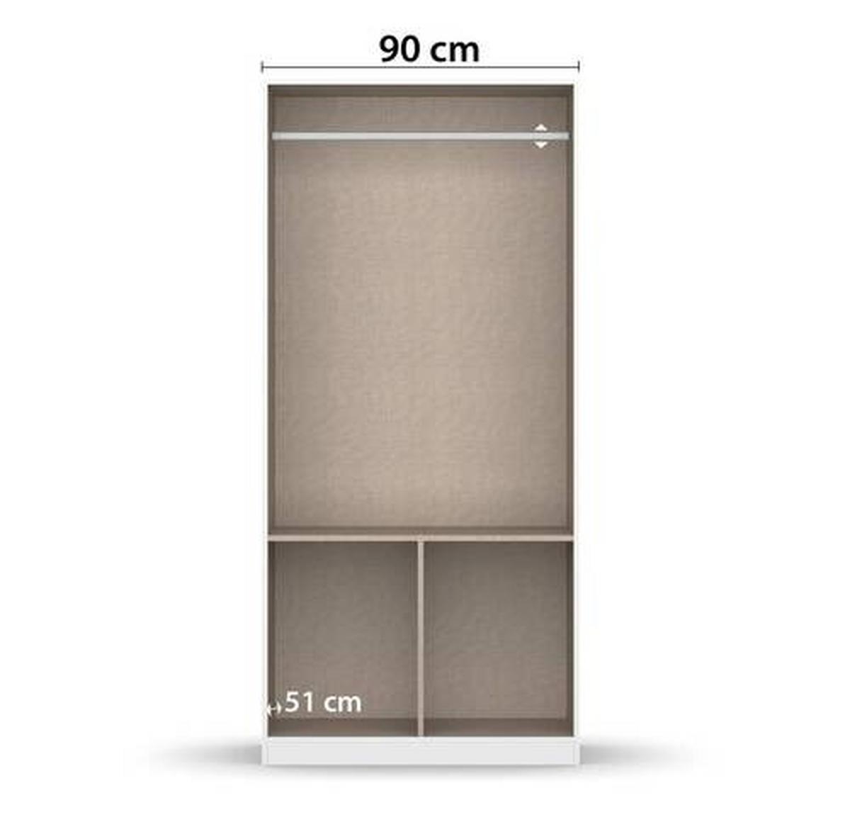 Ormar S Klasičnim Vratima Berlin - hrast Artisan/bijela visoki sjaj, Moderno, drvni materijal/plastika (91/210/54cm) - Modern Living