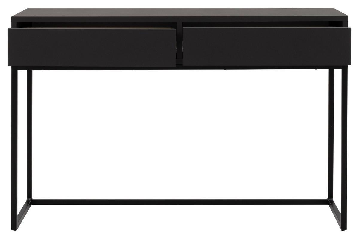STÓŁ KONSOLA LIPP - czarny, Design, materiał drewnopochodny/metal (118/36/76cm)