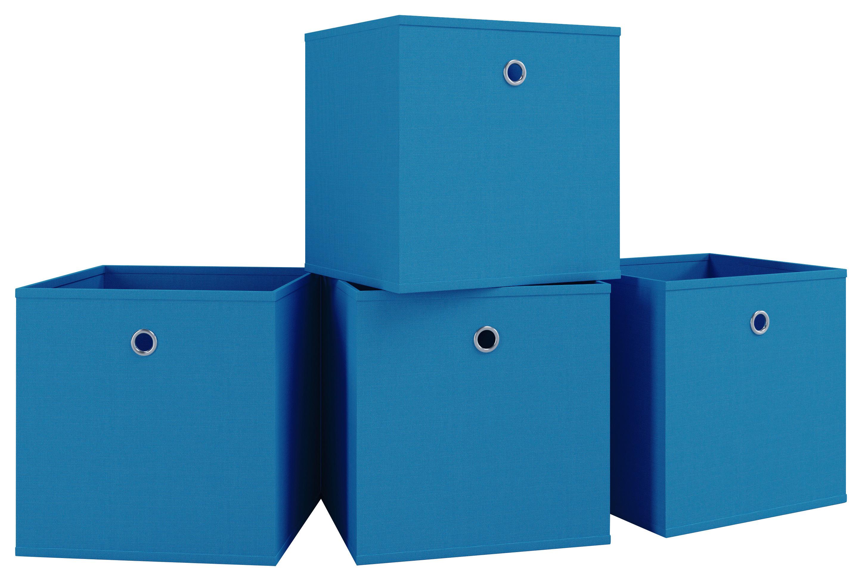 Faltbox 4er-Boxas - Blau, Basics, Kunststoff (27/28/27cm) - MID.YOU
