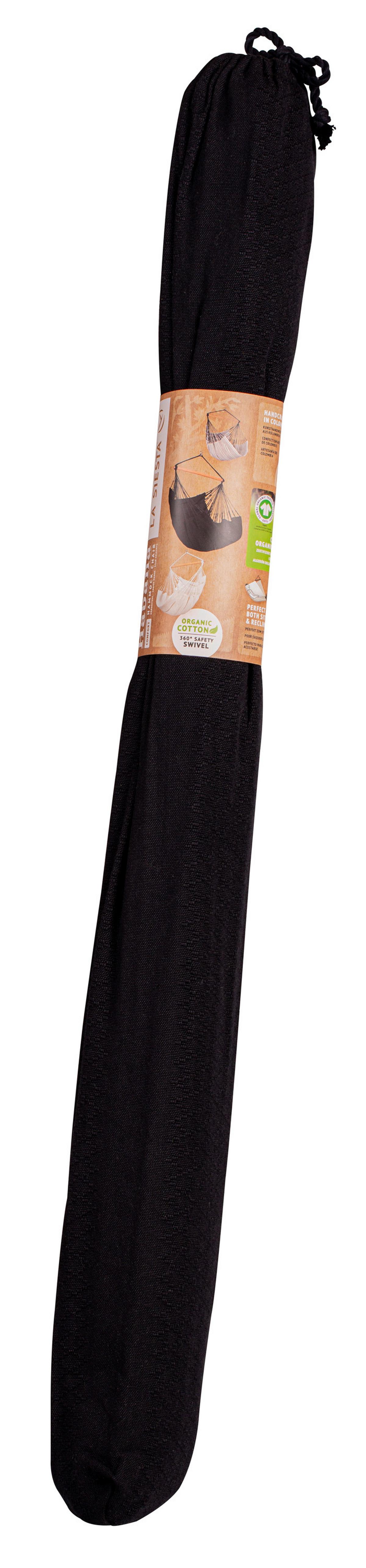 Hängesessel Comfort Hammock Chair Schwarz - Schwarz, KONVENTIONELL, Holz/Textil (110cm) - La Siesta