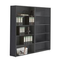 REGALSET OFFICE EDITION - RW SET 1 HOCH - Anthrazit, MODERN, Holzwerkstoff (168,8/185,6/33cm) - MID.YOU