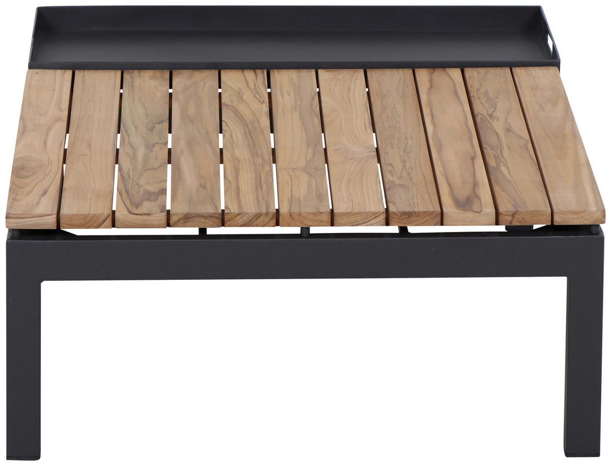 LOUNGEGARNITUR N12886 - Anthrazit/Teakfarben, KONVENTIONELL, Holz/Kunststoff - Siena Garden