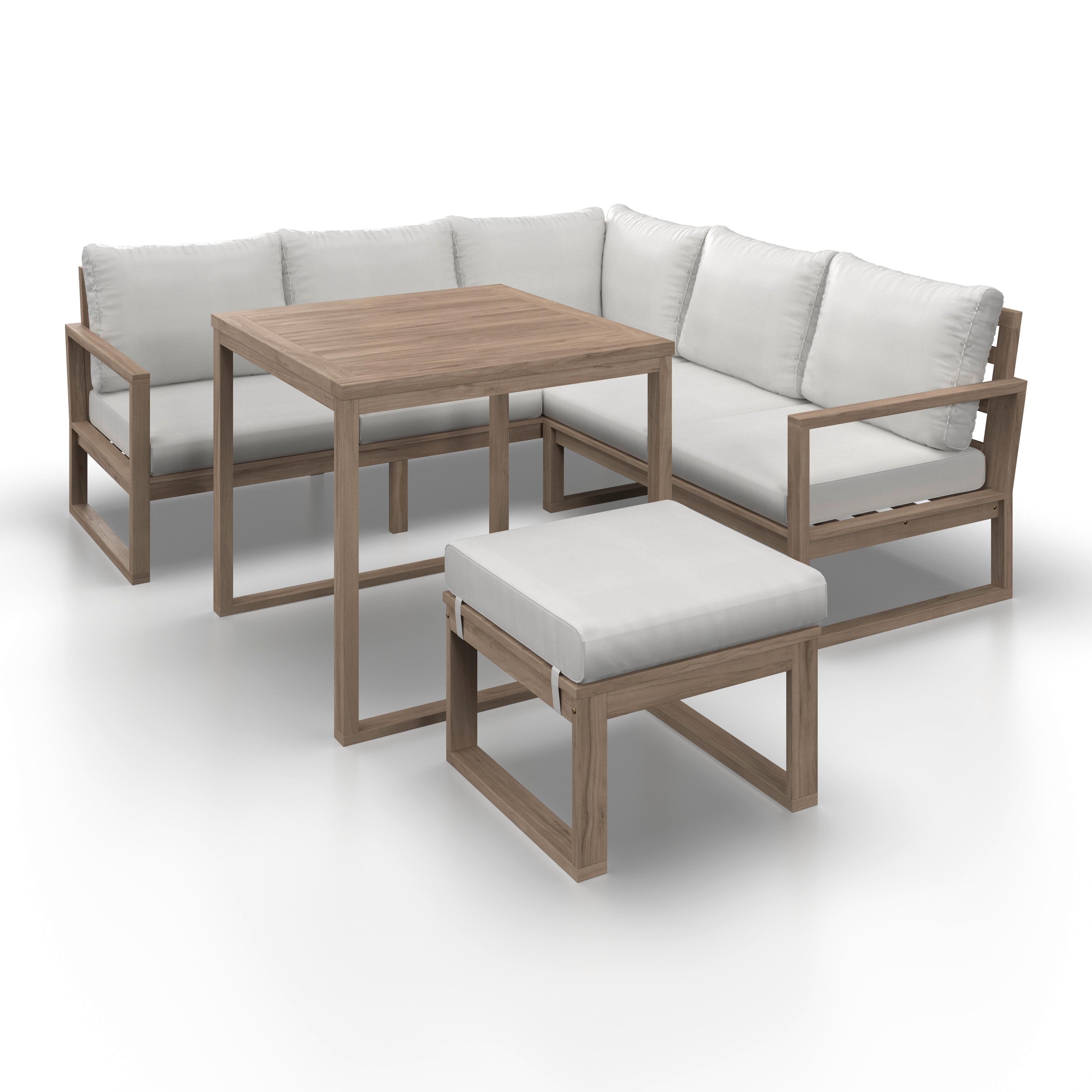 Vrtna Garnitura Anouk - sivo-bijela/krem, Moderno, drvo/tekstil (194/67/71cm) - Bessagi Garden