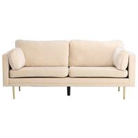 2-SITZER-SOFA BOOM - Beige/Goldfarben, Design, Textil/Metall (203/84/90cm) - Livetastic
