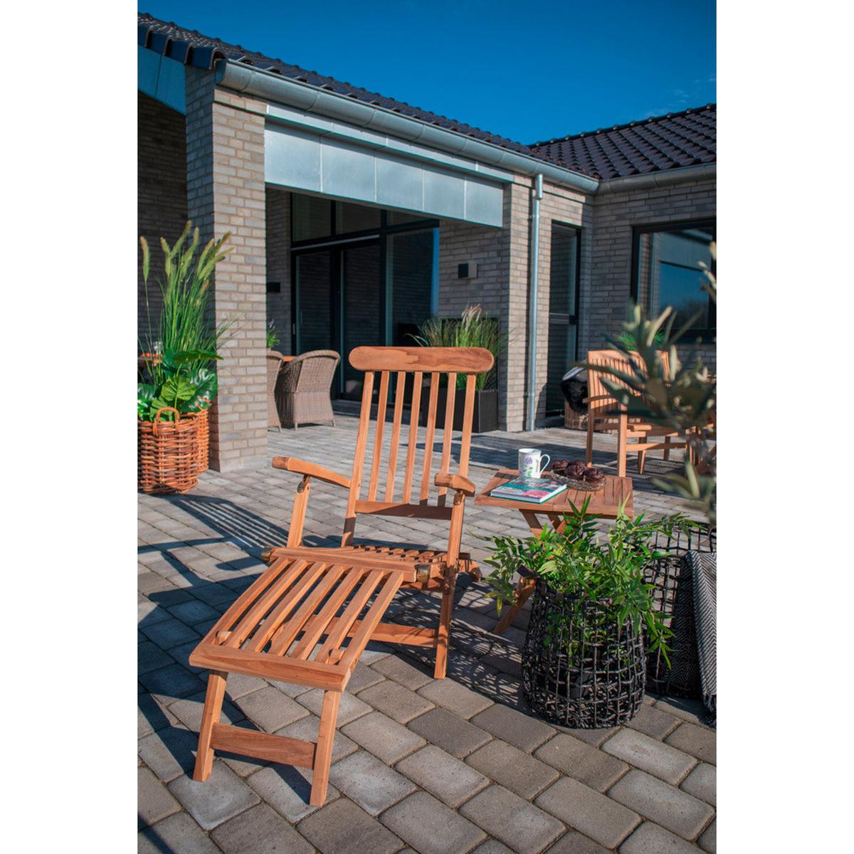 Gartenliegen Arrecife Teak - Braun, MODERN, Holz (60/95/150cm) - Gardenson