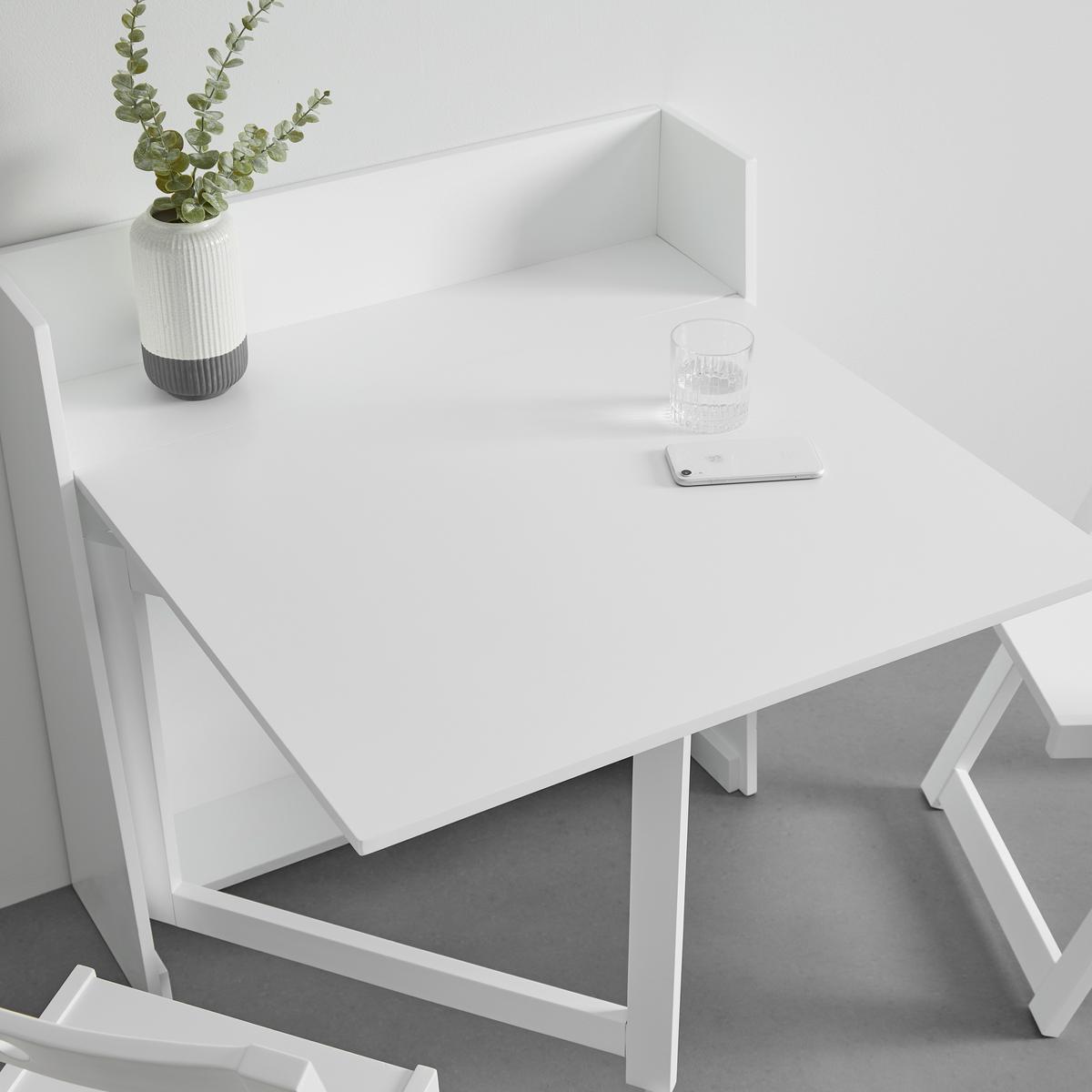 Sitzgruppe Holz Theo Weiß, klappbar ca. 85x83cm - Weiß, MODERN, Holz/Holzwerkstoff (85/83/85cm) - Bessagi Home