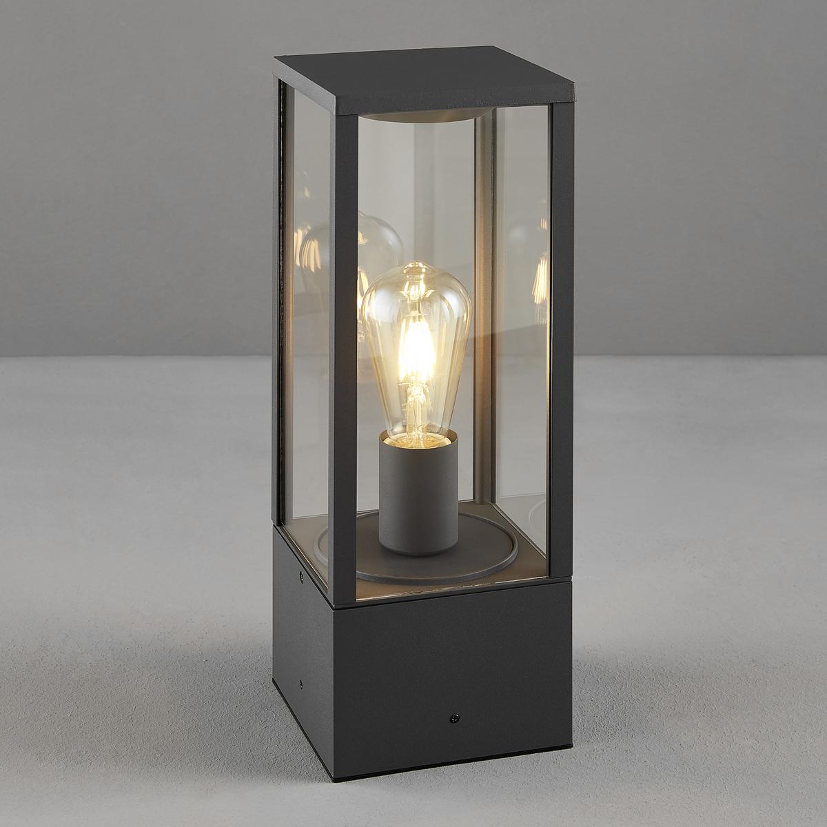 Wegleuchte Garonne in Anthrazit max. 60 Watt - Anthrazit, Trend, Glas/Metall (14/14/40cm) - Trio Leuchten