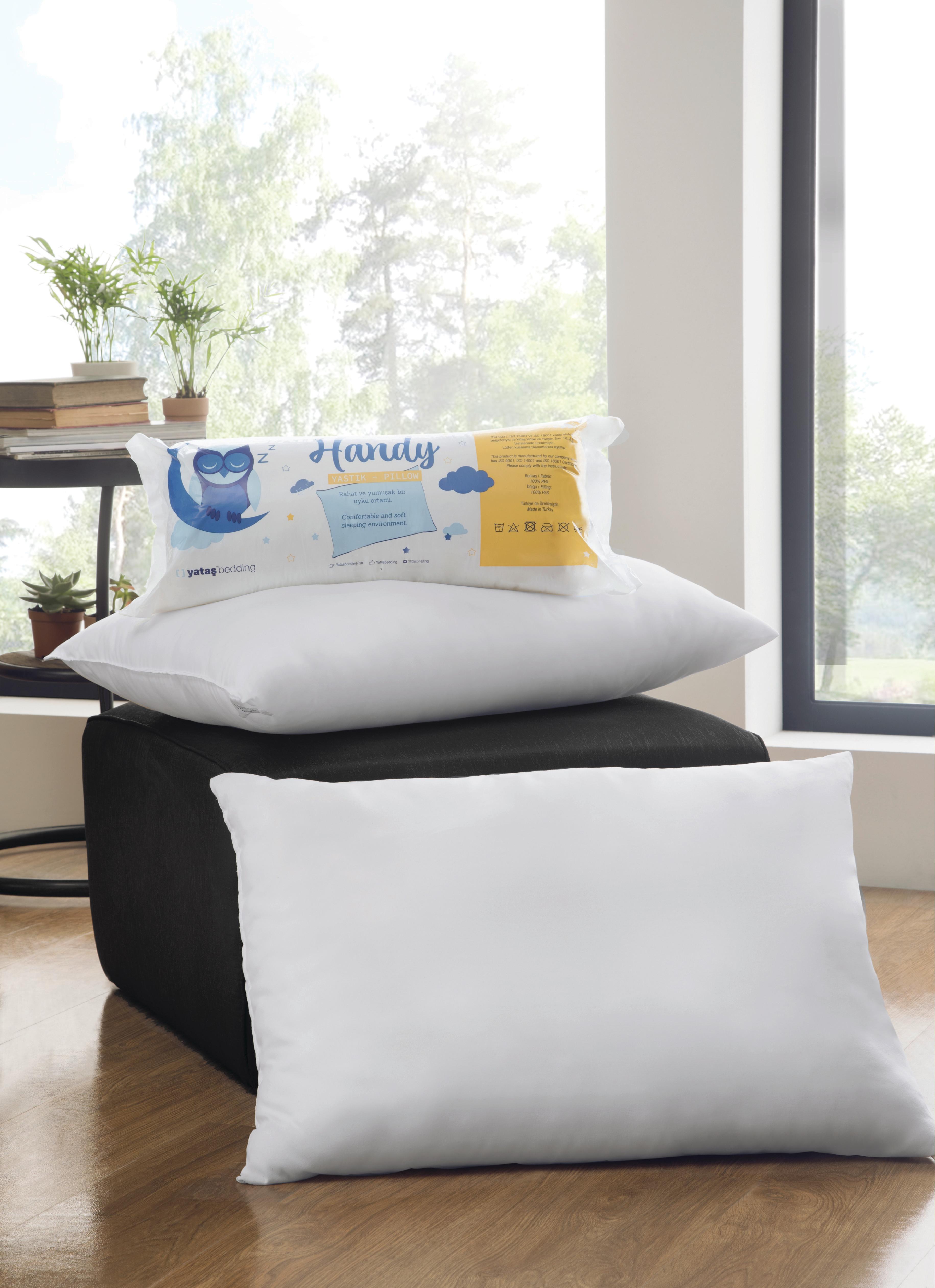 Kopfkissen Handy ca. 40x80x2 cm Weiß - Weiß, Basics, Textil (40/80/2cm) - Yatas