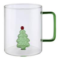 Tasse Christmas -Paz- - Transparent/Rot, Glas (8/10cm) - Mömax