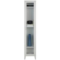 Vitrine aus Metall in Weiss - Klar/Weiss, Modern, Glas/Metall (35/180/35cm) - Mömax