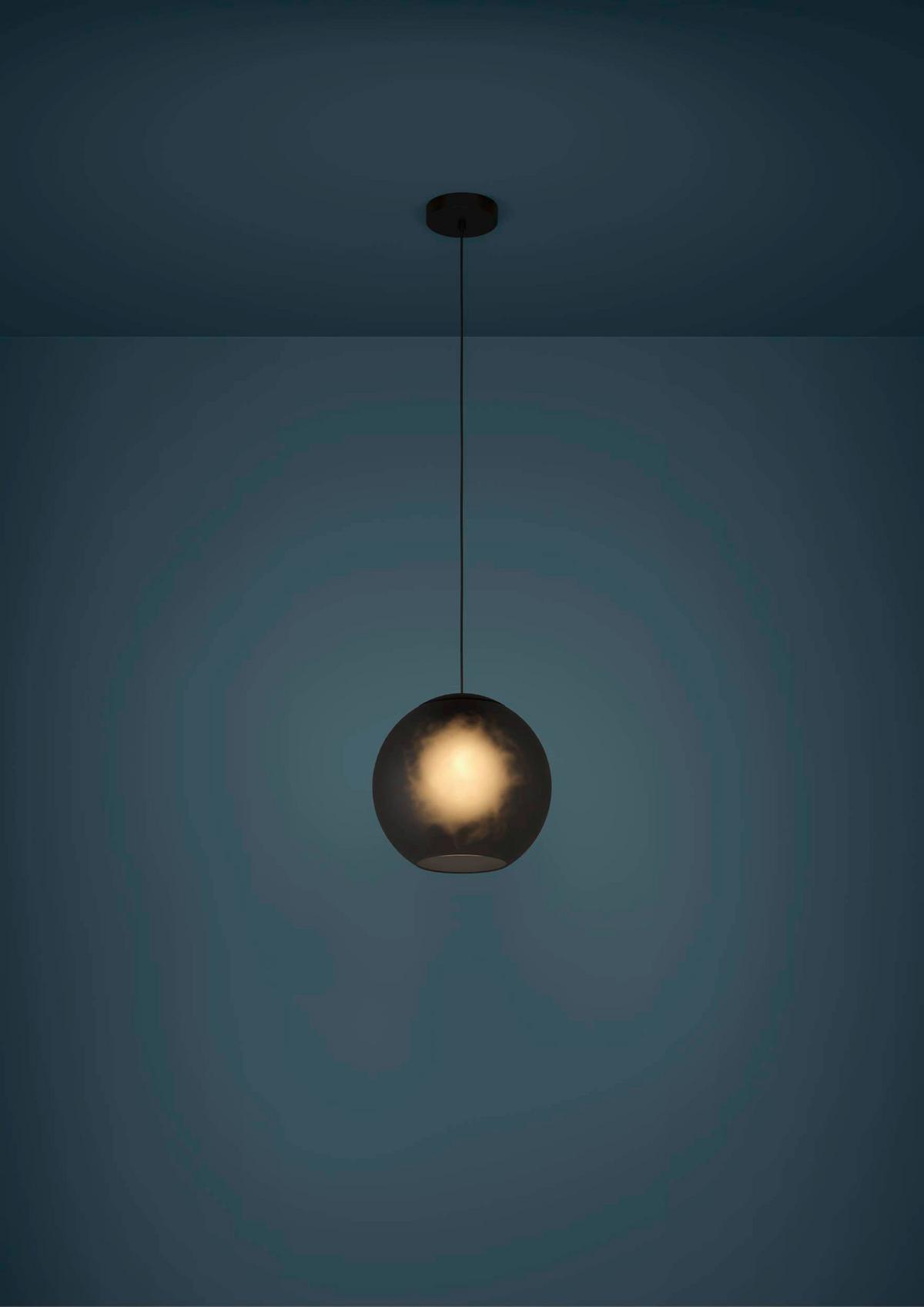 LAMPA WISZĄCA 390212* ARANGONA - czarny/szary, Design, metal/szkło (30/150cm) - Eglo