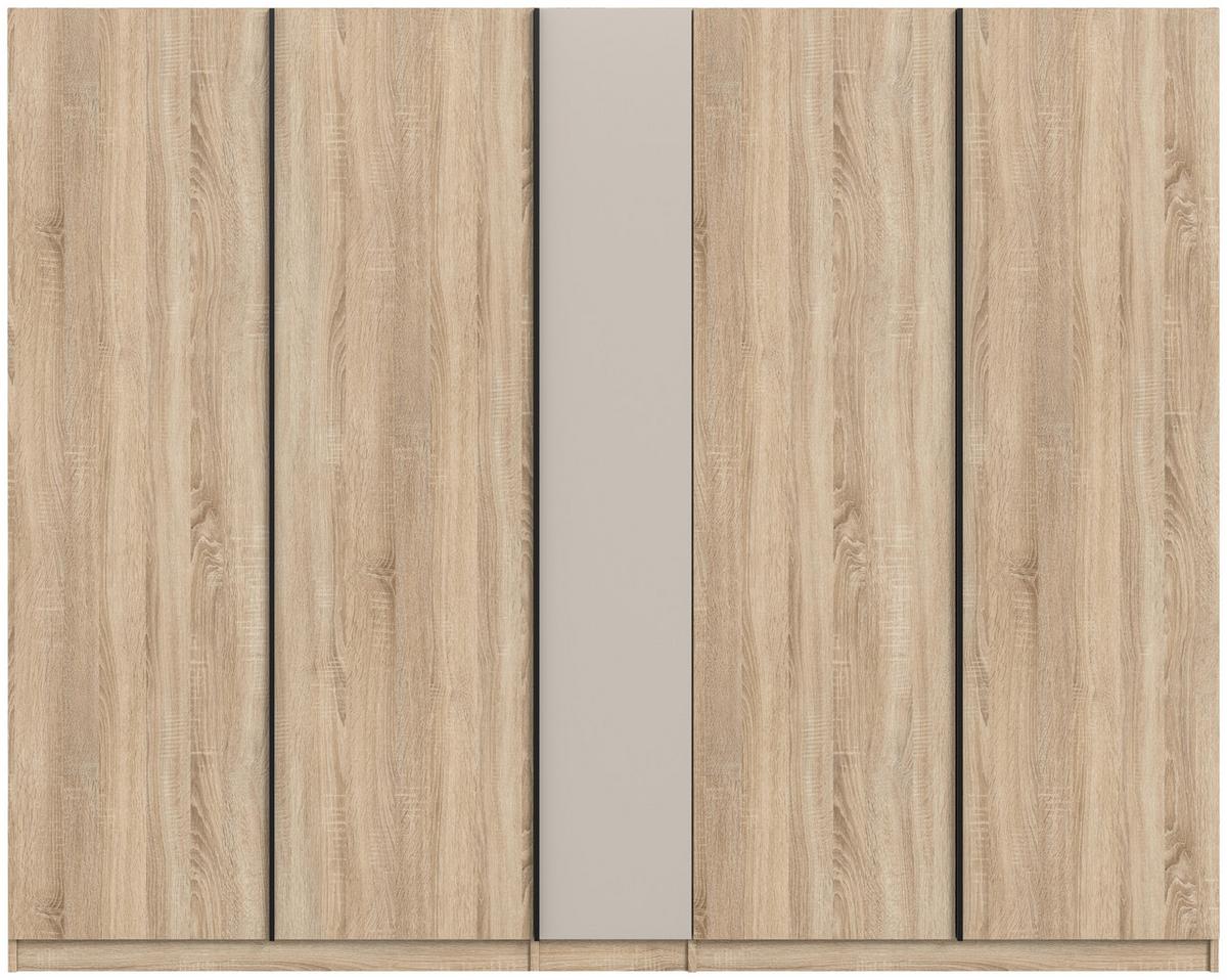 Omara S Klasičnimi Vrati Okland, Barva Hrasta - kašmir/črna, Moderno, leseni material (230/183/53cm) - MID.YOU