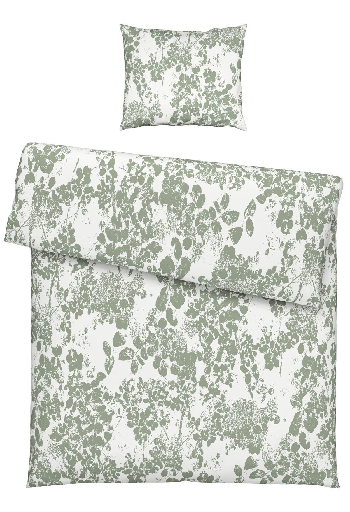 BETTWÄSCHESET SKUGGAN - Salbeigrün, Romantik / Landhaus, Textil (160/210cm) - Modern Living
