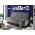 Sofa mit Schlaffunktion in Grau 'Delia' - Schwarz/Grau, MODERN, Holzwerkstoff/Kunststoff (206/95/95cm) - Livetastic Sofa mit Schlaffunktion in Grau 'Delia' - Schwarz/Grau, MODERN, Holzwerkstoff/Kunststoff (206/95/95cm) - Livetastic