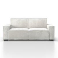 Zofa Liam, Bela - črna/bela, Moderno, umetna masa/tekstil (210/84/90cm) - Bessagi Home