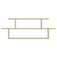 Stenski Regal Seneca - barve hrasta, Design, leseni material (120/44,6/14,6cm) - MID.YOU