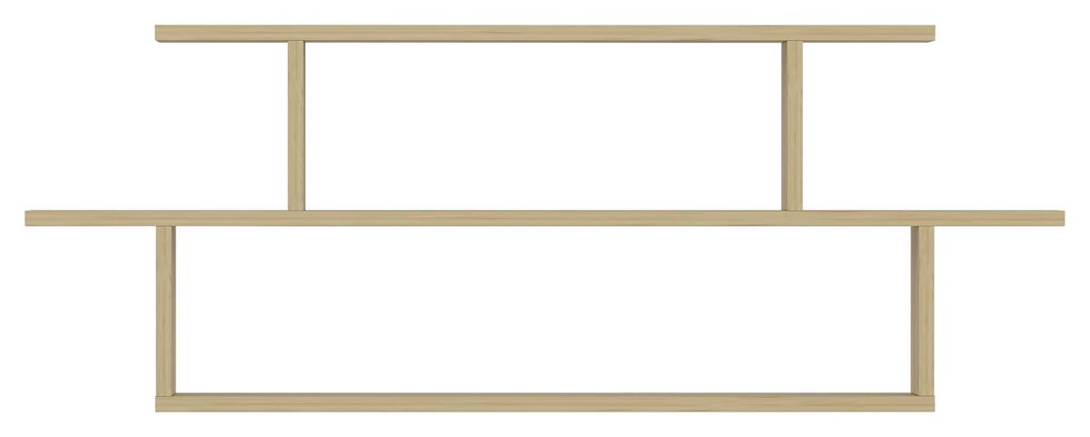 Stenski Regal Seneca - barve hrasta, Design, leseni material (120/44,6/14,6cm) - MID.YOU