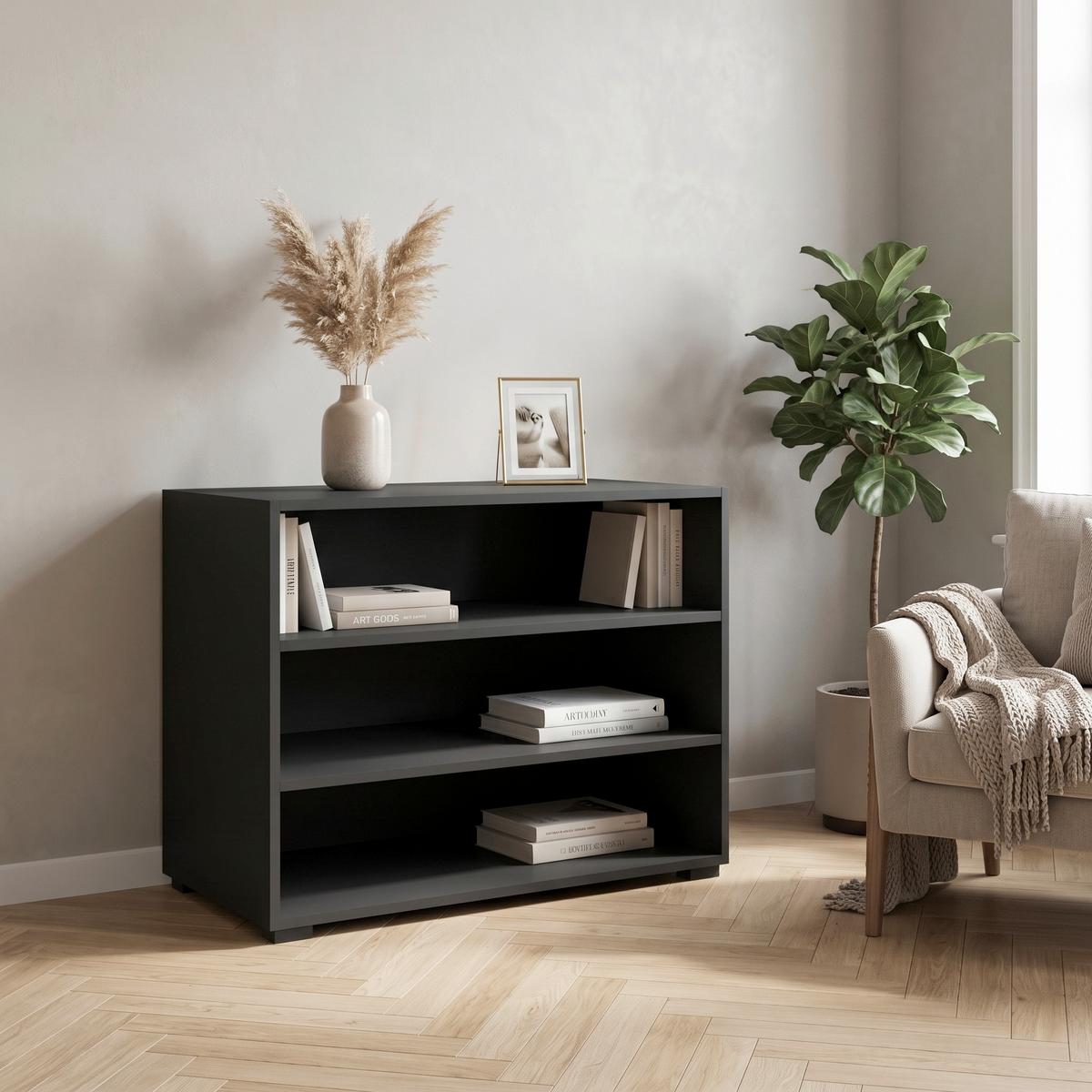 Regal Unit-Elements Midi - crna/antracit, Moderno, drvni materijal (91,2/67,2/40cm) - Based