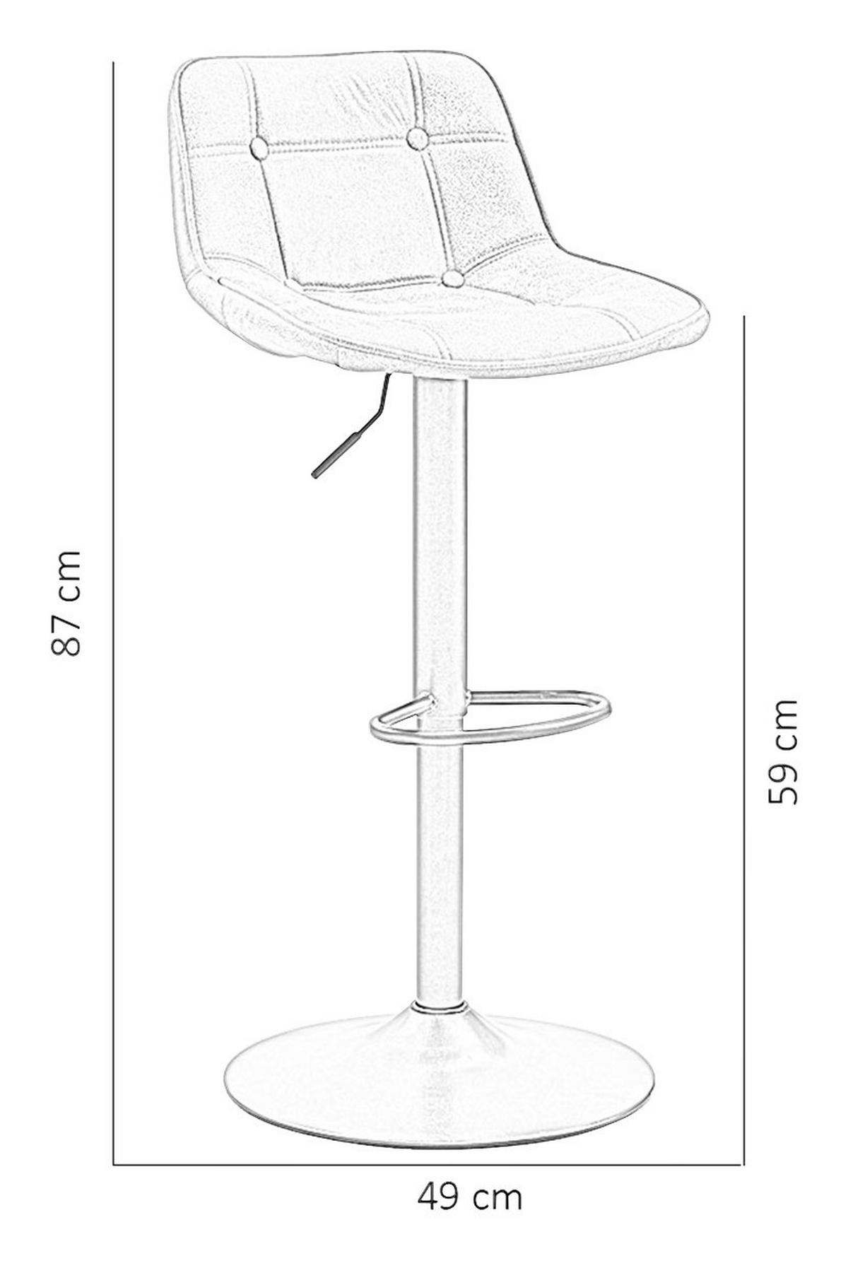 Barhocker-Set Ezra ca. 49x87 cm 2er-Set Anthrazit - Anthrazit/Schwarz, LIFESTYLE, Textil/Metall (49/87/43cm) - MID.YOU