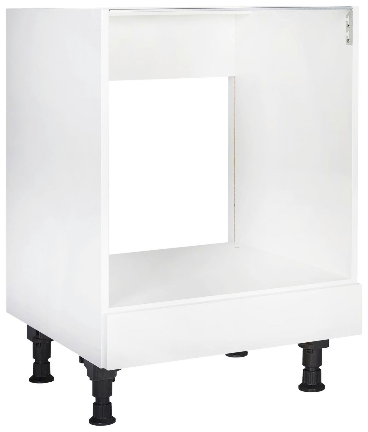 Herdumbauschrank Touch Weiß - Weiß, MODERN, Holzwerkstoff (60/87/56cm) - Nobilia