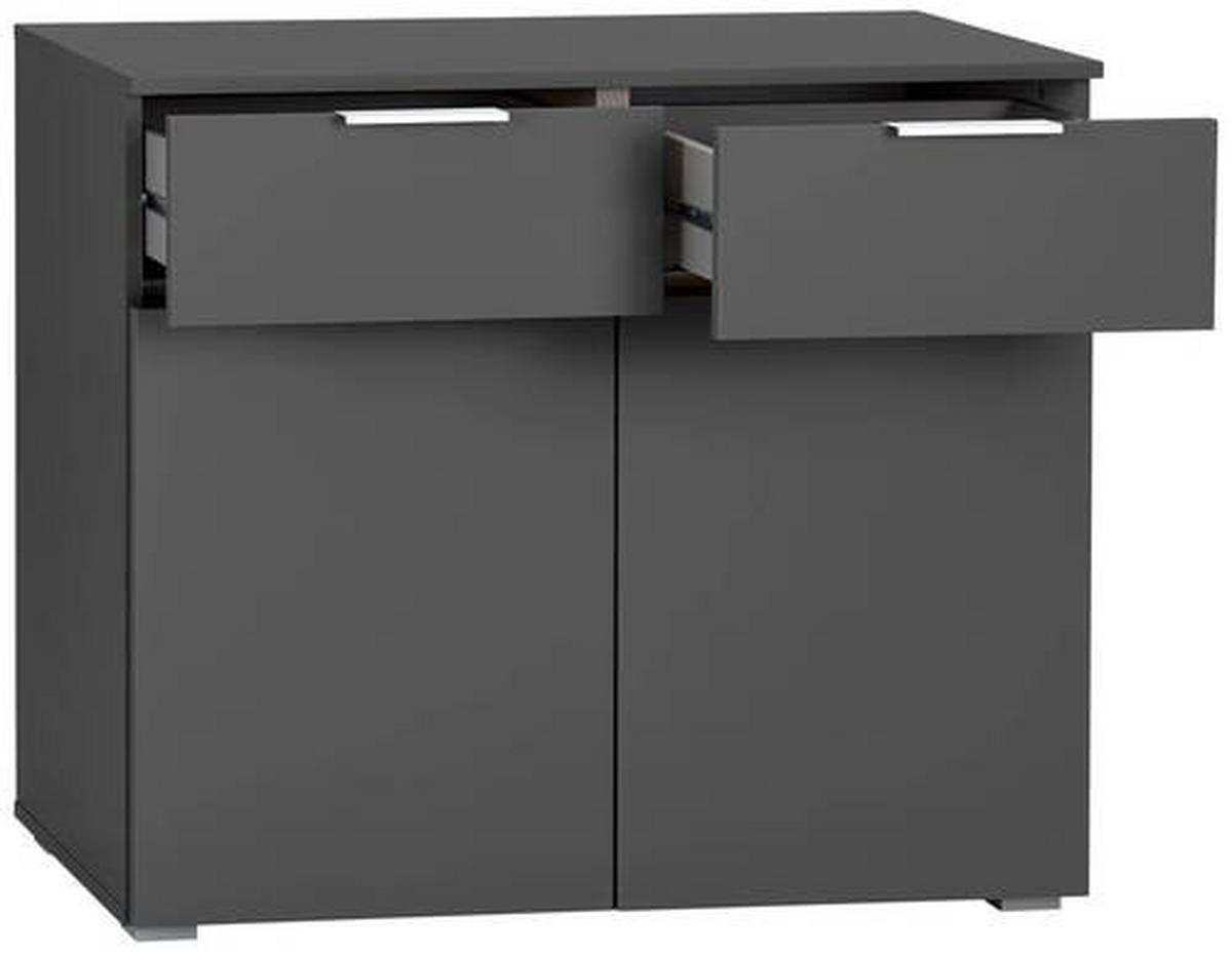 Komoda Alabama - siva/boje aluminija, Moderno, drvni materijal (93/81/42cm) - Modern Living