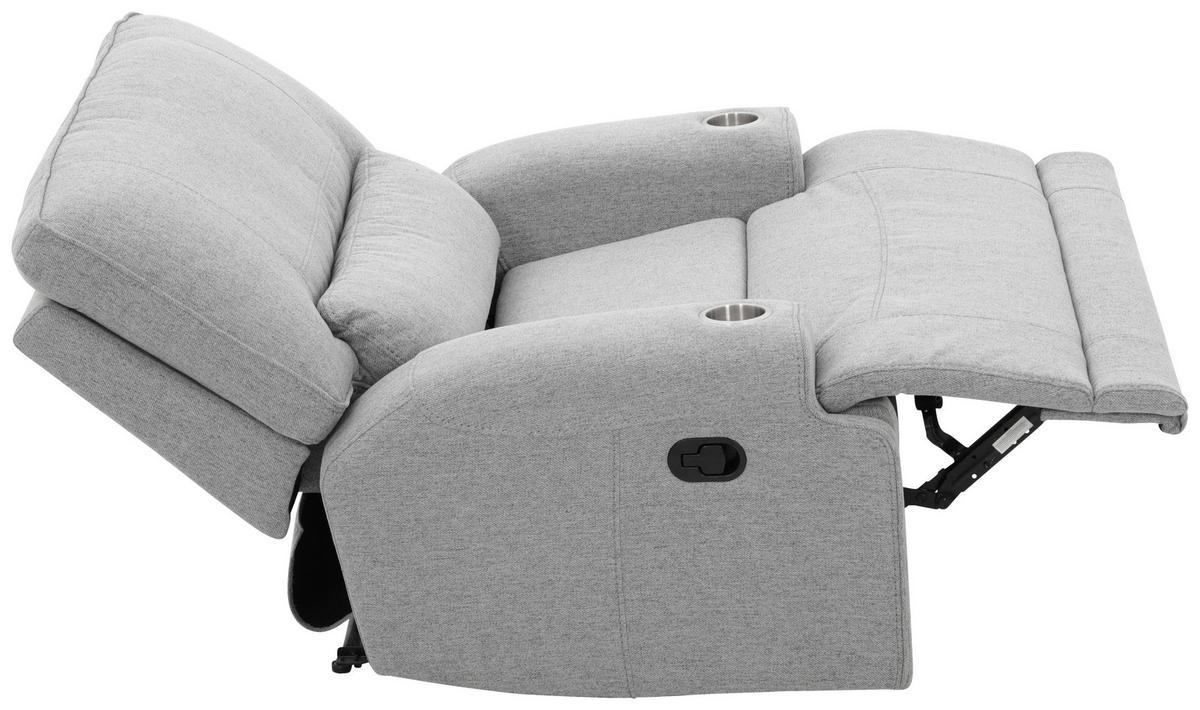 Počivalnik Texas, Svetlo Siva - črna/svetlo siva, Basics, kovina/umetna masa (122/106/102cm) - MID.YOU