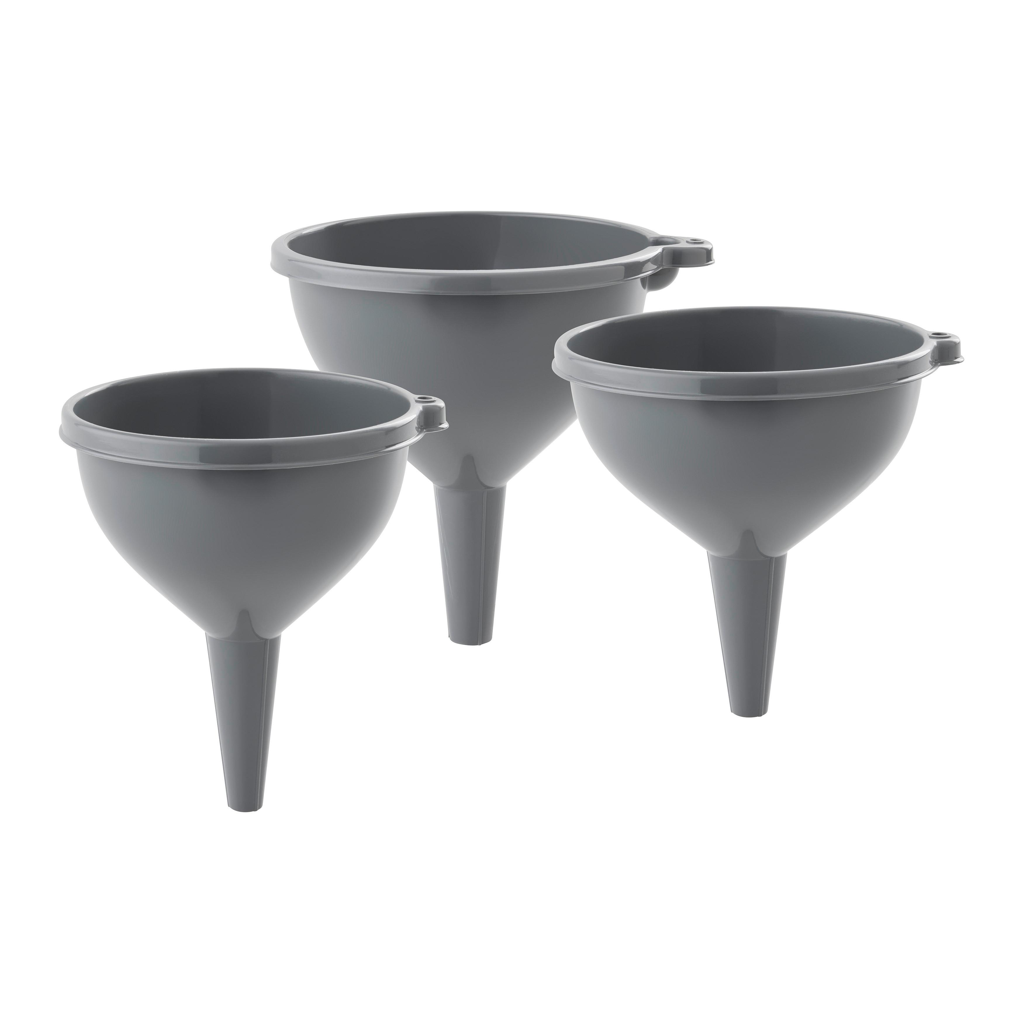 Set de pâlnii 3/1 Michael - gri, Modern, plastic - Mömax