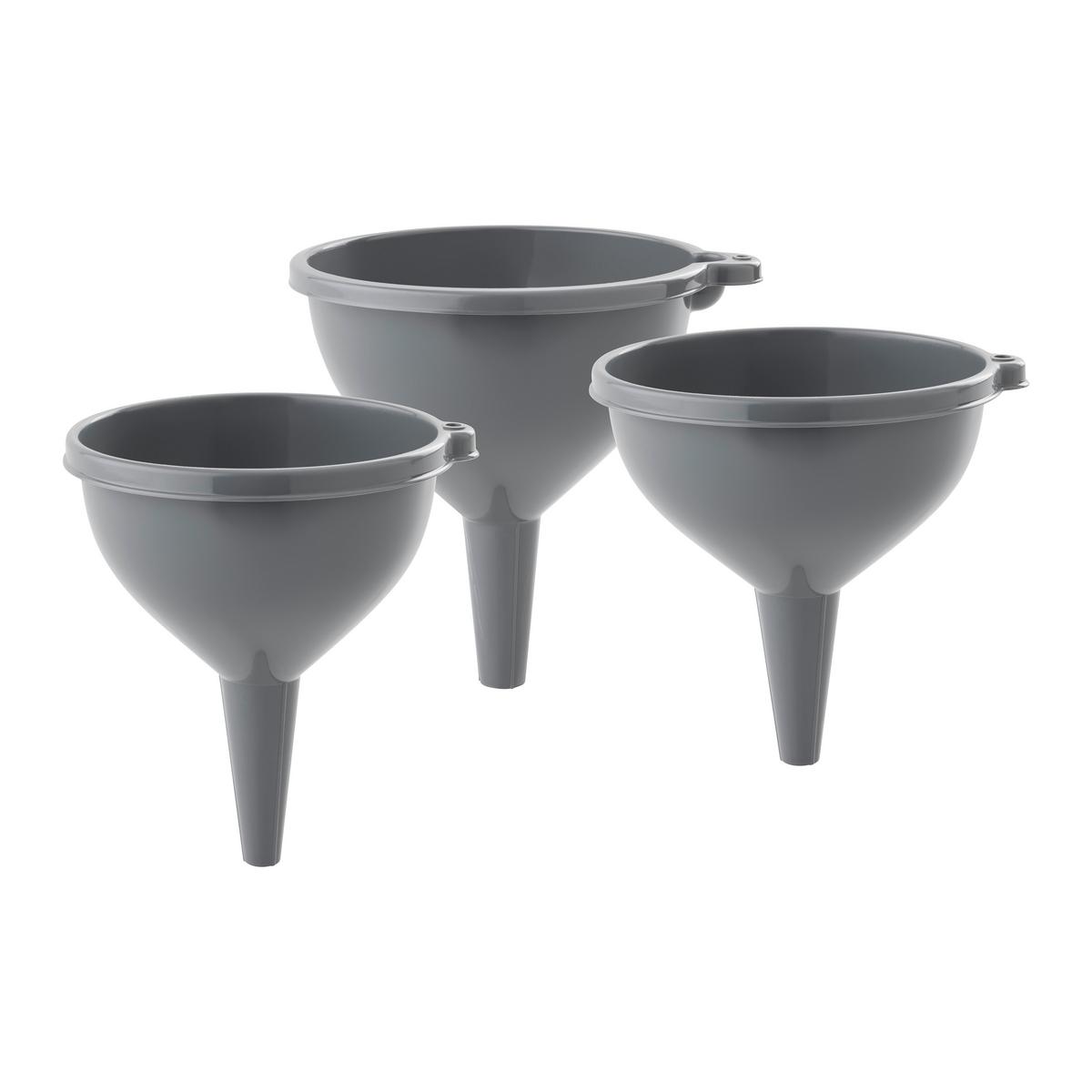 Set de pâlnii 3/1 Michael - gri, Modern, plastic - Mömax