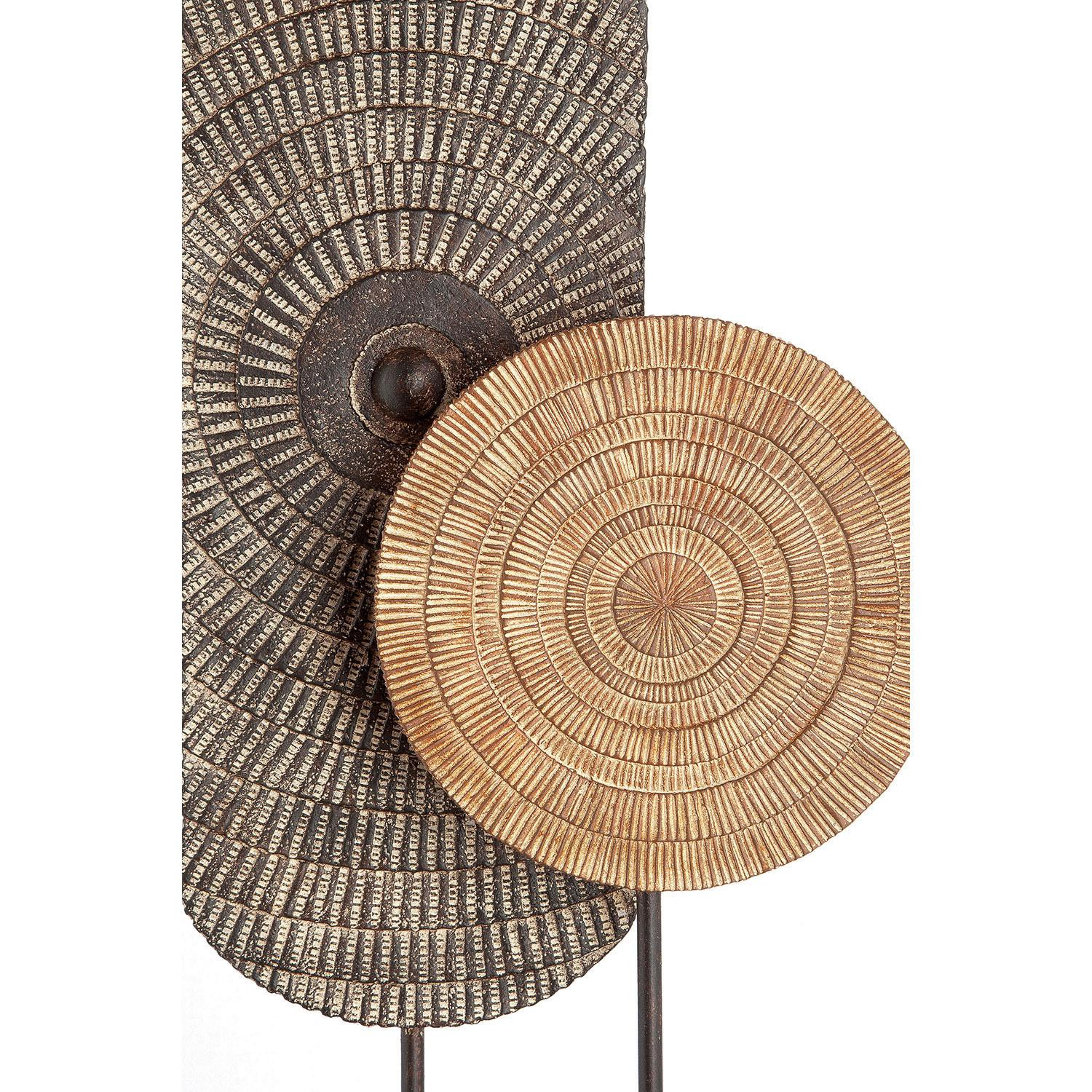 Skulptur Braun/Hellbraun - Hellbraun/Braun, Basics, Kunststoff (19,5/47,5/10cm)