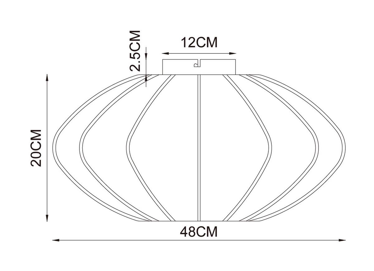 LAMPA SUFITOWA KENDAL - beżowy, Design, metal/tkanina (48/20cm) - Collet's Monde