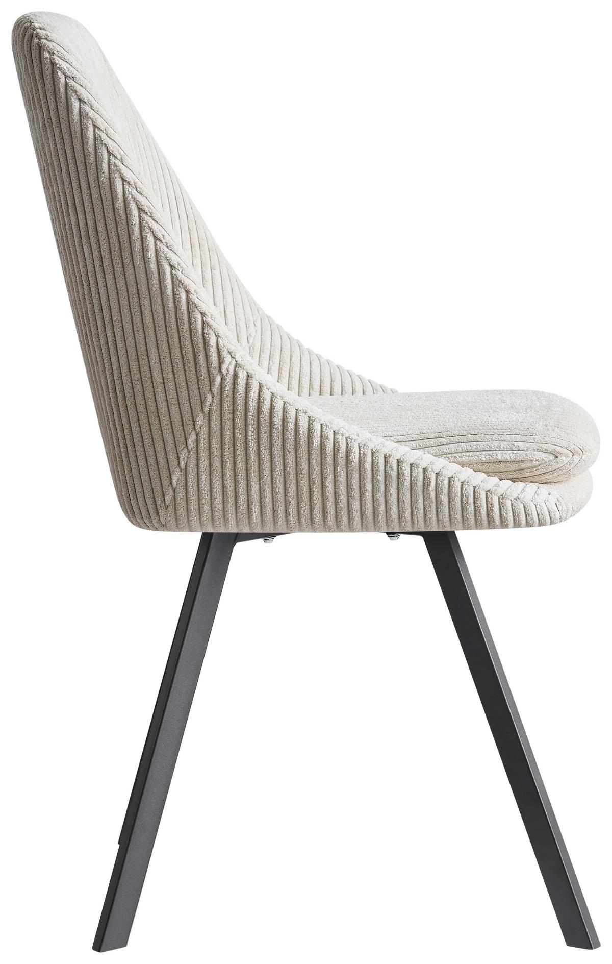 KRZESŁO FLAVIO  -EXKLUSIV- - beżowy/czarny, Design, metal/tkanina (48/85/56cm) - Carryhome