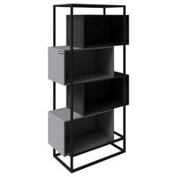 Regal Minecraft ca. 70x164x38 cm Schwarz/Grau - Schwarz/Grau, MODERN, Holzwerkstoff/Metall (70/164/38cm) - Minecraft
