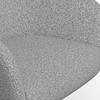 STOL MED ARMSTÖD AMINA - grå/svart, Modern, metall/textil (64/81/63cm) - Bessagi Home